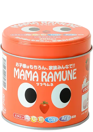 Mama Ramune Детские витамины, вкус клубники со сливками, 100 дней