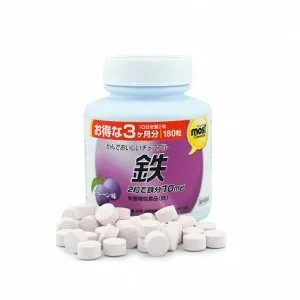 Orihiro Most Железо жевательные витамины, вкус сливы, 90 дней