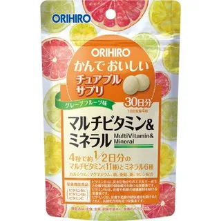 Orihiro Мультивитамины, вкус тропических фруктов, 120 жевательных табл