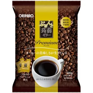 Orihiro Purunto Konnyaku Jelly Premium — желе из конняку, вкус кофе, 6 шт